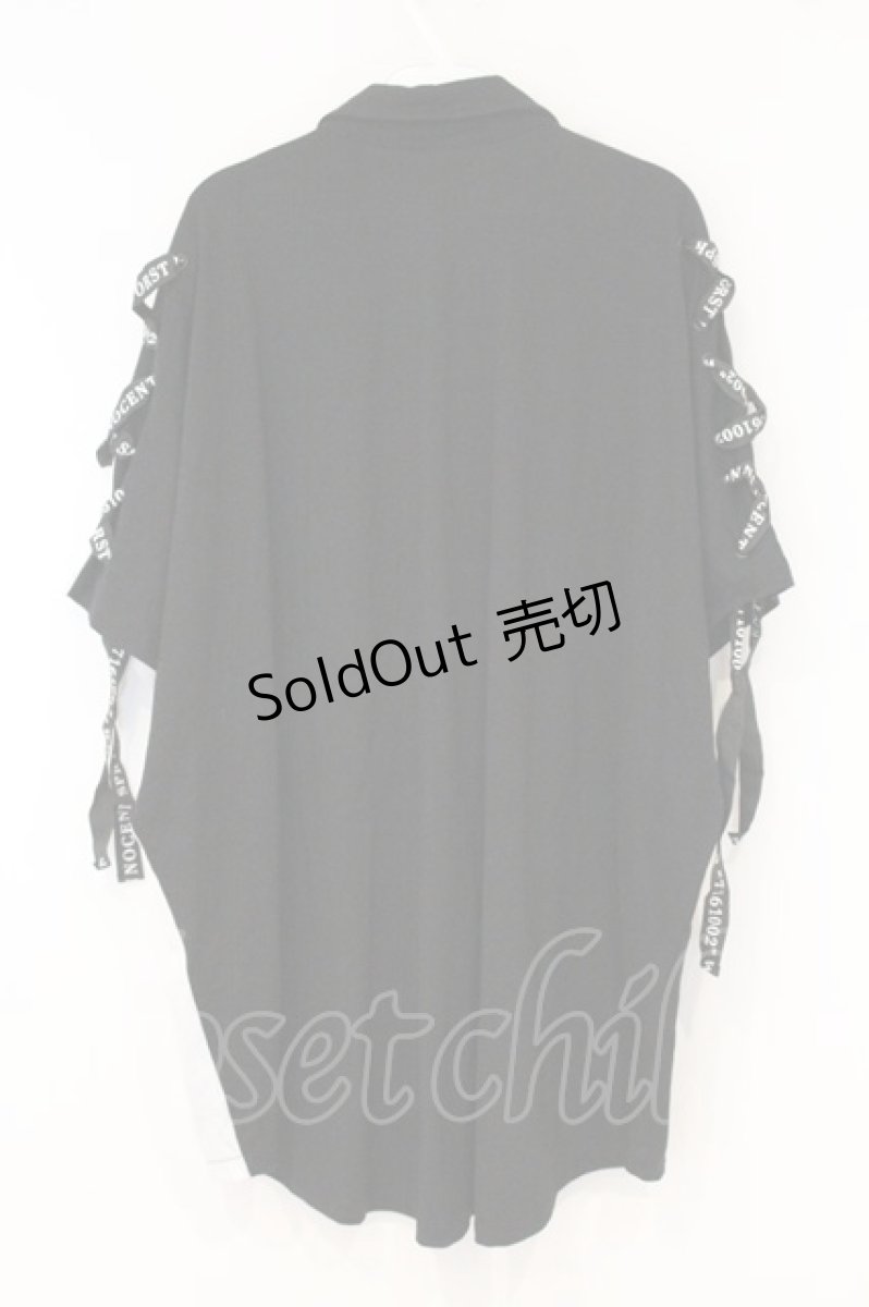 画像4: SEX POT ReVeNGe / LACE UP DESIGN BIG シャツ  ブラック×ホワイト O-26-09-19-040-SP-TO-IG-OS (4)