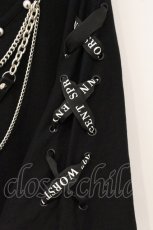 画像3: SEX POT ReVeNGe / カスタムレースアップTシャツ  ブラック O-26-09-19-043-SP-TO-IG-OS (3)