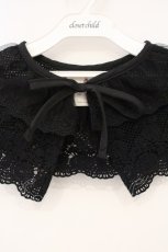 画像2: m petit by misako / コットンレース付け襟  クロ O-26-09-19-047-LO-ZA-IG-OS (2)
