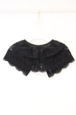 画像3: m petit by misako / コットンレース付け襟  クロ O-26-09-19-047-LO-ZA-IG-OS (3)