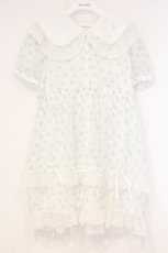 画像1: merry jenny / FRUITS ZIPPER コラボ airy petit flowerミニワンピース  シロ O-26-09-19-007-LO-OP-IG-OS (1)