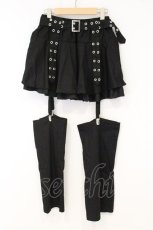 画像1: ACDC RAG / 冥闇レッグ付きスカート  ブラック O-26-09-19-057-PU-SK-IG-OS (1)