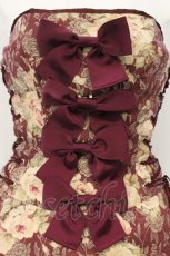 画像2: Millefleurs / バッスルコルセットスカート（グログランリボン) M ワイン O-26-09-19-059-EL-SK-IG-OS (2)