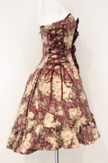 画像4: Millefleurs / バッスルコルセットスカート（グログランリボン) M ワイン O-26-09-19-059-EL-SK-IG-OS (4)
