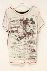画像1: h.ANARCHY / ブロッキングパッチTシャツ  ブラックｘホワイトｘレッド O-26-09-19-066-HN-TS-YM-OS (1)