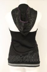 画像5: Qutie Frash / 刺繍入りフードスリットベスト  ブラック O-26-09-19-077-QU-TO-YM-OS (5)