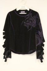 画像1: Qutie Frash / ダメージカットソー  ブラック O-26-09-19-078-QU-TO-YM-OS (1)