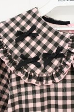 画像2: Candy Stripper / TINY RIBBON CHECK DRESS 2 ピンク×ブラック O-26-09-19-010-PU-OP-IG-OS (2)