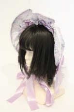 画像1: metamorphose / シャーロットフリルボンネット  ラベンダー O-26-09-19-017-ME-AC-IG-OS (1)