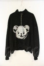 画像1: Drug Honey / スケルトンテディ刺繍ボアプルオーバー  ブラック O-26-09-20-047-PU-TO-IG-OS (1)