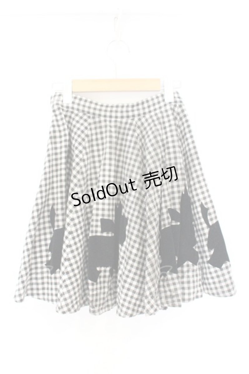 画像3: MILK / テリアフロッキーワッペンスカート  クロ O-26-09-20-014-ML-SK-IG-OS (3)