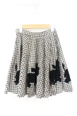 画像3: MILK / テリアフロッキーワッペンスカート  クロ O-26-09-20-014-ML-SK-IG-OS (3)
