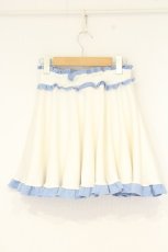 画像3: Jamie エーエヌケー / ジャージのスカート  シロ×サックス O-26-09-21-026-LO-SK-IG-OS (3)