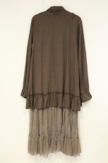 画像3: axes femme / ジレレイヤード風ロングカーデ  Dブラウン O-26-09-21-037-AX-TO-IG-OS (3)