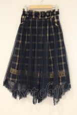 画像1: axes femme POETIQUE / チェック×チュールチェックスカート  ブルー O-26-09-21-039-AX-SK-IG-OS (1)