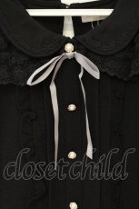 画像2: axes femme POETIQUE / レース襟ブラウス風カットソー M クロ O-26-09-21-050-AX-TO-IG-OS (2)