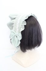画像2: axes femme kawaii / メアリーハーフボンネット  ミント O-26-09-21-1033-AX-AC-IG-OS (2)