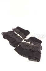 画像1: axes femme / パールビジュー2WAYカフス  クロ O-26-09-21-1021-AX-ZA-OW-OS (1)