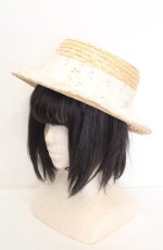 画像1: Kurumi Collaboration / ヴィンテージローズグラン　帽子 57.5cm イエロー系×ナチュラル O-26-09-21-1029-LO-AC-OW-OS (1)