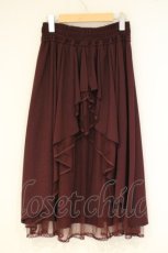 画像2: axes femme POETIQUE / バックフリルレースアップスカート  ワイン O-26-09-21-058-AX-SK-IG-OS (2)