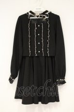 画像1: Rojita / ハートバックルチョーカーデコルテ開きワンピース F クロ×ピンク O-26-09-21-076-LO-OP-OW-OS (1)