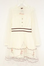 画像1: LIZ LISA / 星柄チュール刺繍ワンピース  オフシロ×アカ O-26-09-21-081-LO-OP-IG-OS (1)