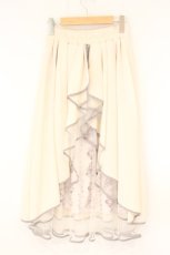 画像3: axes femme POETIQUE / リボン花柄バックフリルスカート  アイボリー O-26-09-22-003-AX-SK-IG-OS (3)