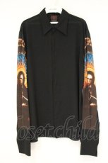 画像1: Jean Paul GAULTIER / CLASSIQUE　1998SSマリリンマンソンスリーブプリントシャツ 48 ブラック O-26-09-22-043-GO-BL-OW-OS (1)