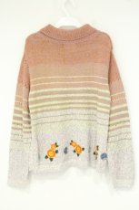 画像3: ILY a LONG TEMPS / シシュウボーダーニット9  ピンク O-26-09-22-1039-LO-TO-IG-OS (3)