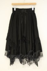 画像1: axes femme / VTG風サテンイレヘムスカート F クロ O-26-09-22-1003-AX-SK-IG-OS (1)