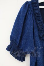 画像3: metamorphose / スクエアあき半袖リボンカーディガン  ブルー O-26-09-22-071-ME-TO-OW-OS (3)
