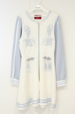 画像1: Jamie エーエヌケー / ジャージのワンピース M シロ×サックス O-26-09-22-073-LO-OP-OW-OS (1)