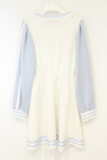 画像4: Jamie エーエヌケー / ジャージのワンピース M シロ×サックス O-26-09-22-073-LO-OP-OW-OS (4)