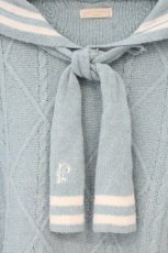 画像2: axes femme POETIQUE / セーラーニットワンピース M サックス O-26-09-22-077-AX-OP-IG-OS (2)