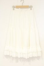 画像1: Chalmiere / ミディフリルペチスカート M シロ O-26-09-22-010-AX-SK-OW-OS (1)