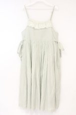 画像1: Perla nell' ostrica / バラトーションレース付きキャミワンピース  グリーン O-26-09-22-090-LO-OP-OW-OS (1)