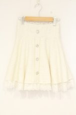 画像1: Ank Rouge / ビジュー配色ツイードスカート  シロ O-26-09-22-011-CA-SK-IG-OS (1)