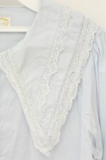 画像2: Perla nell' ostrica / コットンパフブラウス  サックス O-26-09-22-093-LO-BL-OW-OS (2)