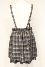 画像3: axes femme / サス付刺繍チェックミニスカート M ブルー×ブラウン O-26-09-22-022-AX-SK-IG-OS (3)