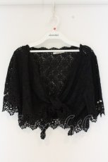 画像1: axes femme / 前結びレースボレロ  クロ O-26-09-23-031-AX-TO-OW-OS (1)