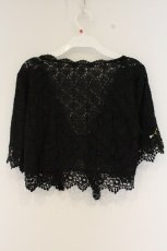 画像2: axes femme / 前結びレースボレロ  クロ O-26-09-23-031-AX-TO-OW-OS (2)