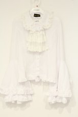 画像1: ATELIER PIERROT / ルイーズ ジャボタイ ブラウス  ホワイト O-26-09-24-028-EL-BL-IG-OS (1)