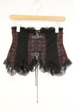 画像1: Qutie Frash / ラメジャガードベルトコルセット  ワイン×ブラック O-26-09-24-030-QU-TO-IG-OS (1)
