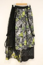 画像1: Qutie Frash / 和柄バギーパンツ  ブラック×イエロー O-26-09-24-034-QU-PA-IG-OS (1)