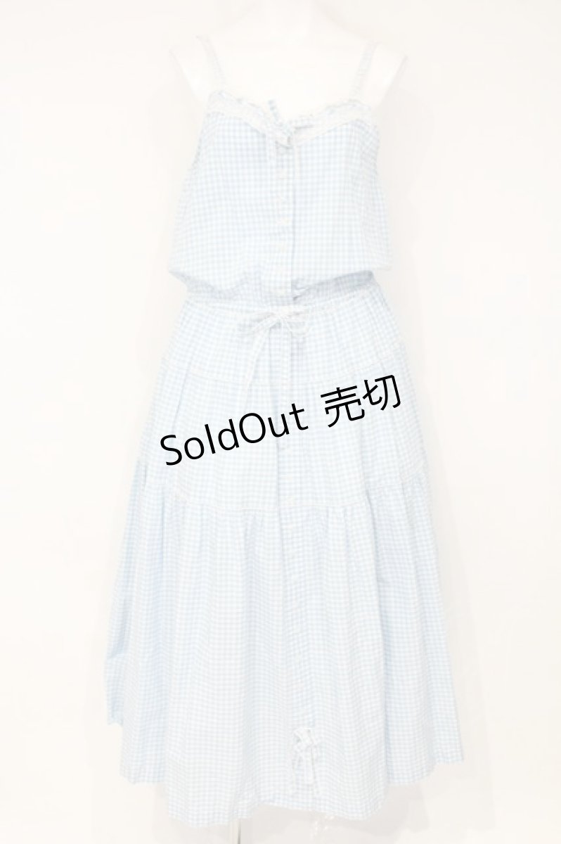 画像1: PINK HOUSE / レース使いキャミソールワンピース  サックス O-26-09-24-039-LO-OP-IG-OS (1)