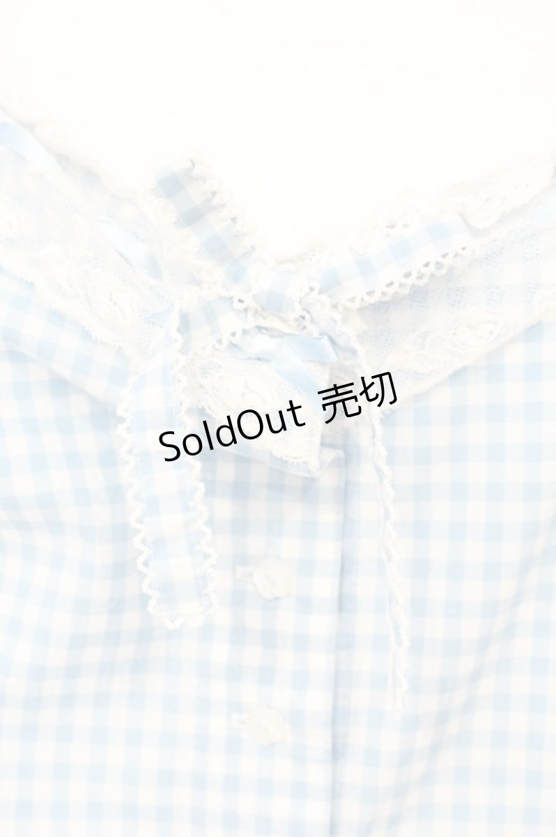 画像2: PINK HOUSE / レース使いキャミソールワンピース  サックス O-26-09-24-039-LO-OP-IG-OS (2)