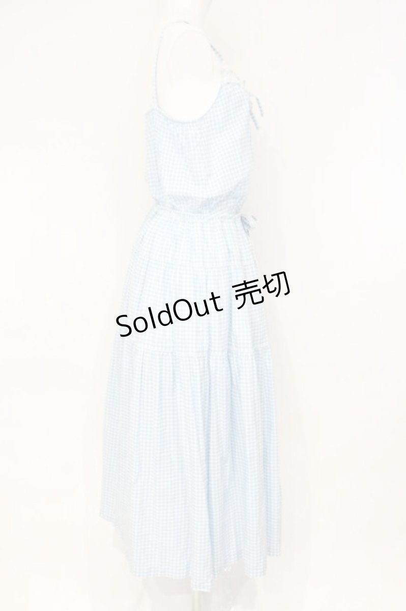 画像4: PINK HOUSE / レース使いキャミソールワンピース  サックス O-26-09-24-039-LO-OP-IG-OS (4)