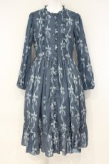 画像1: Melody BasKet / ドットリボン結びのフロントボタンワンピース M ブルー O-26-09-24-041-LO-OP-IG-OS (1)