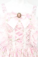 画像2: Chalmiere / ローズガーランドロングジャンパースカート  ピンク O-26-09-24-044-AX-OP-IG-OS (2)