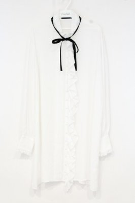 Preview of Modern Flounce Long Blouse（モダンフラウンスロングブラウス）  ホワイト